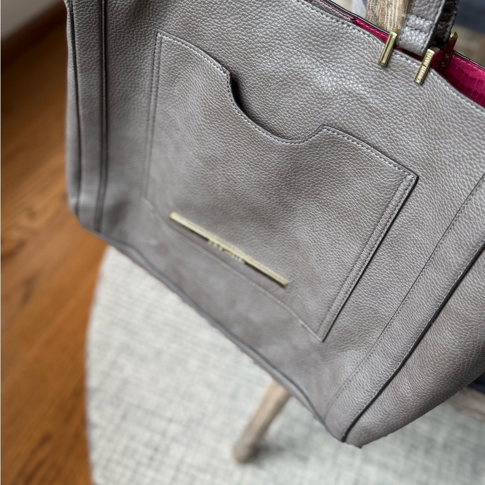 Steve Madden Gray Tote Bag  great storage designer